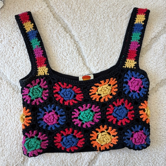 FARM Rio Tops - Farm Rio Crochet tank